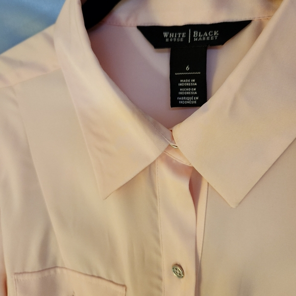 EUC WHBM long sleeve blouse light pink Size 6 💕 - Picture 4 of 13